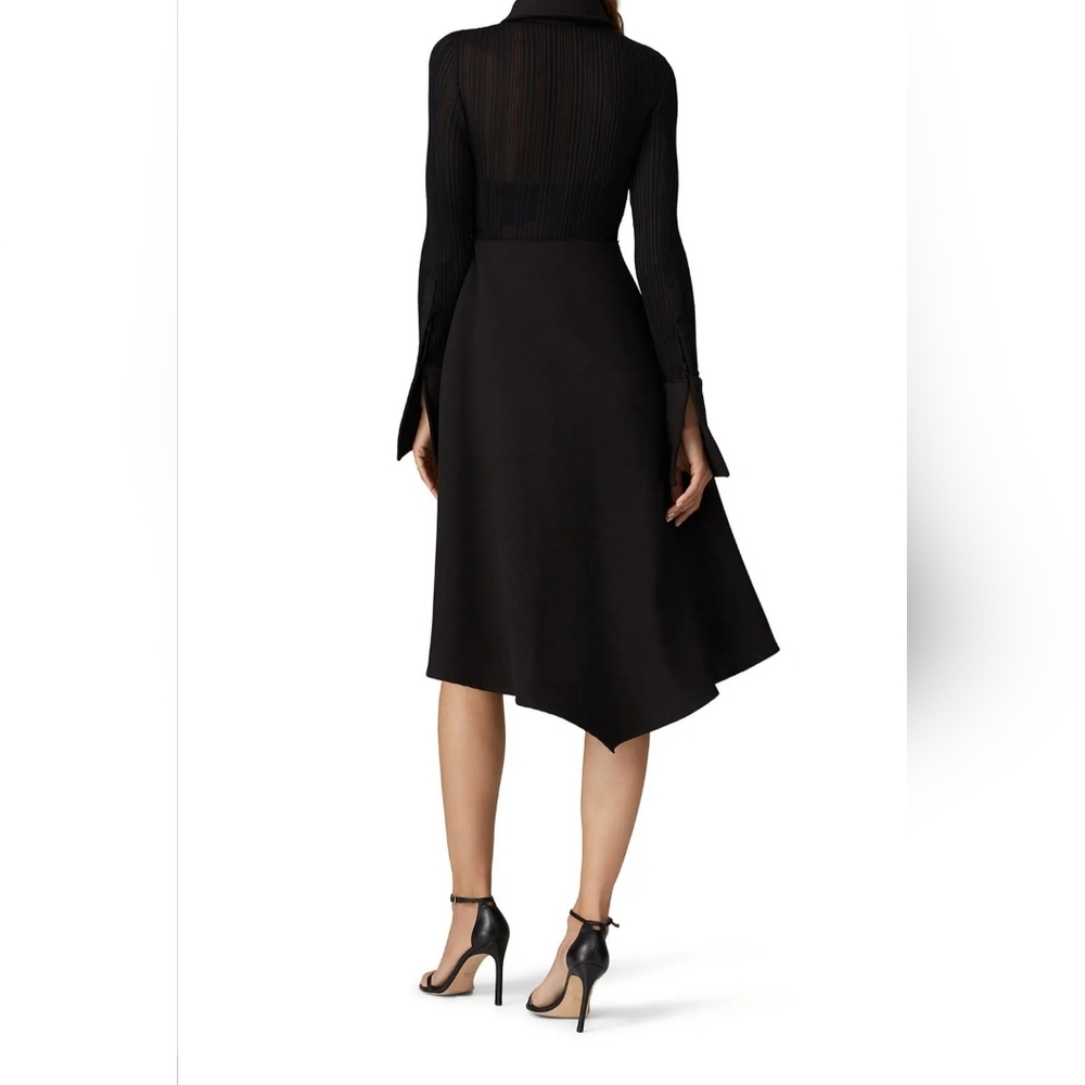 ELLERY Calabasas Zip Up Panel Long Sleeve Black Dress Size 14 - Picture 10 of 13